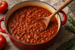 Cosa rende il ragù così saporito? il dettaglio che cambia tutto secondo le nonne