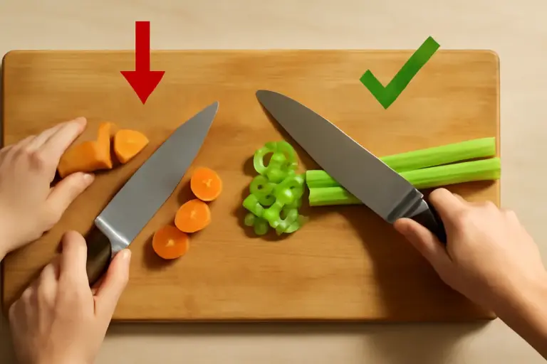 Quali sono gli errori nel tagliare le verdure? Un modo facile per risparmiare tempo e fatica