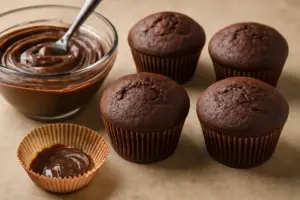 Muffin al cioccolato fondente: il dettaglio dell’impasto che li fa gonfiare senza crepe
