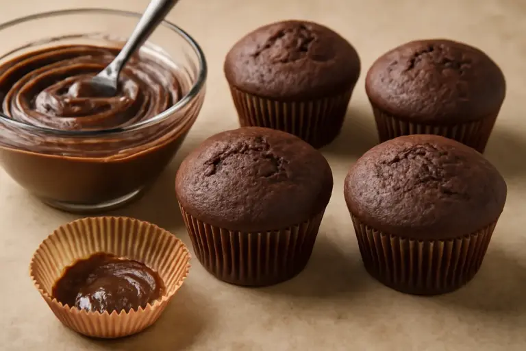 Muffin al cioccolato fondente: il dettaglio dell’impasto che li fa gonfiare senza crepe