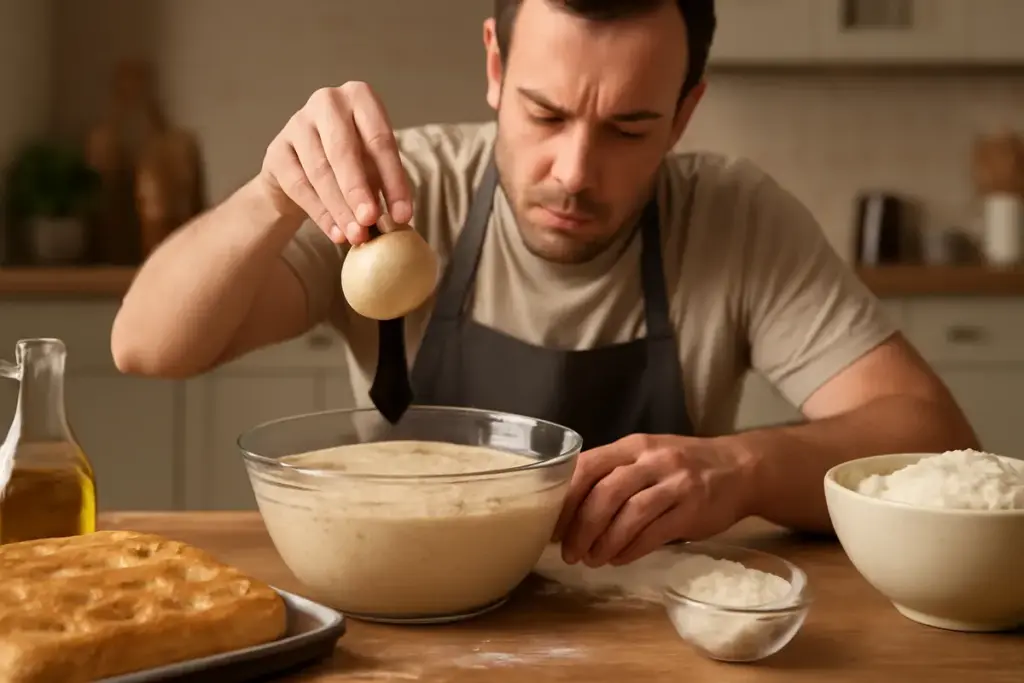Quali sono i segreti per una focaccia alta e soffice? Il passaggio che molti saltano al secondo impasto