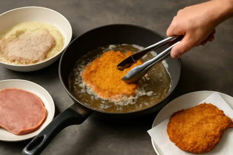 Cottura della cotoletta alla milanese: la panatura doppia e la tecnica della frittura per non perderla nell’olio