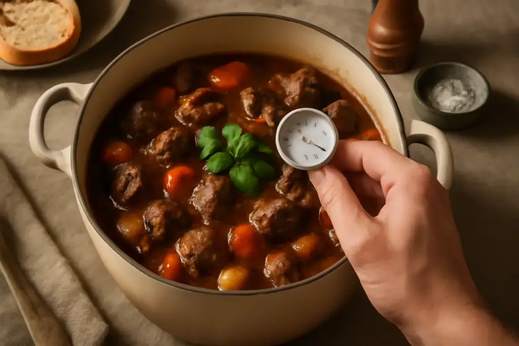 Stufato di manzo in pentola: i tempi di cottura precisi per carne tenera come quella della trattoria