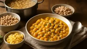 Pasta e ceci cremosa: perché frullare solo una parte dei legumi mantiene consistenza e struttura